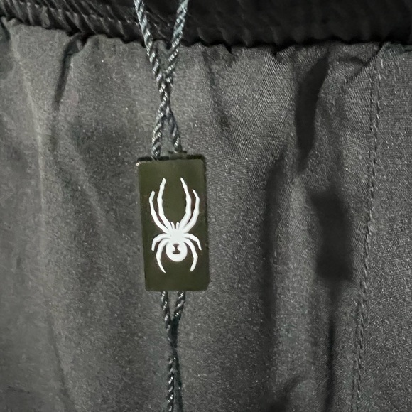 SPYDER MEN'S ACTIVE WEAR,BLACK W/2 POCKETS W/YELLOW ZIPPER,LOGO DIFFERENT SHADES - Picture 14 of 15